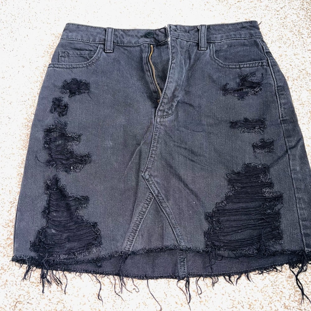 Hollister high rise denim skirt